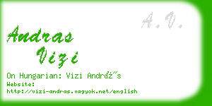 andras vizi business card